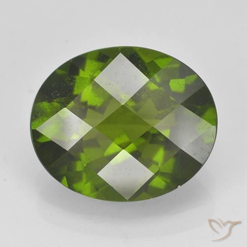Idocrasio naturale verde da 4,00 ct, taglio ovale, VS