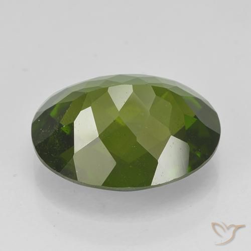 Idocrasio naturale verde da 4,00 ct, taglio ovale, VS