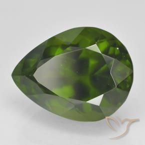 Idocrasio Alghe Verdi naturale da 6.48 ct, Forma a pera, VS