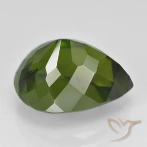 Idocrasio Alghe Verdi naturale da 6.48 ct, Forma a pera, VS