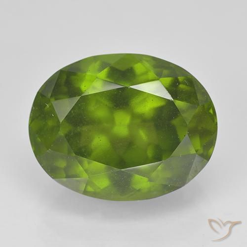 5.61ct Naturale Verde medio Idocrasio, Ovale, VS