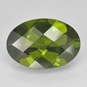 Idocrasio Verde medio-scuro naturale da 3.90 ct, Taglio ovale, VVS-VS
