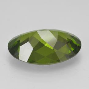 Idocrasio Verde medio-scuro naturale da 3.90 ct, Taglio ovale, VVS-VS