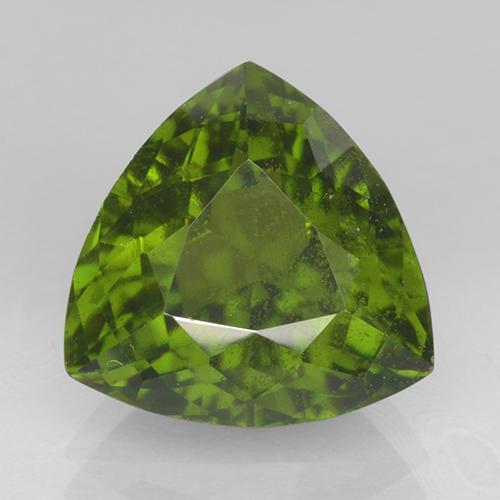 Idocrasio Alghe Verdi naturale da 4.20 ct, Taglio trillion, VS