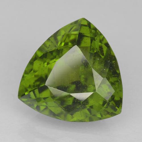 Idocrasio Alghe Verdi naturale da 4.20 ct, Taglio trillion, VS