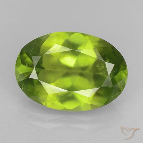 6.08ct Naturale Verde acceso Idocrasio, Ovale, VS