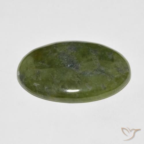 Idocrasio Verde medio naturale da 41.27 ct, Ovale, Opaco