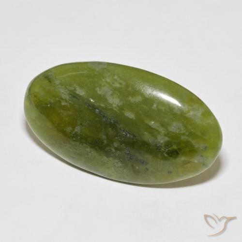 Idocrasio Terra Verde naturale da 38.90 ct, Ovale, Opaco
