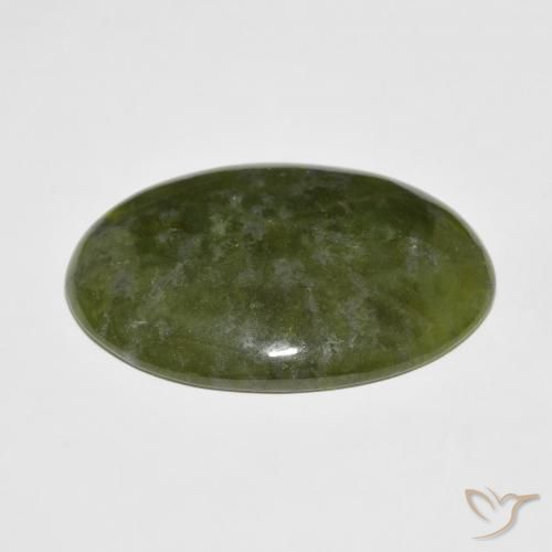 Idocrasio Terra Verde naturale da 39.68 ct, Ovale, Opaco
