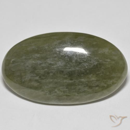 44.46ct Naturale Verde scuro Idocrasio, Ovale, Opaco