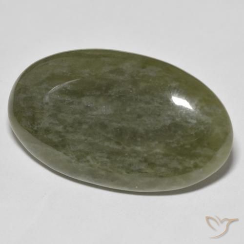 Idocrasio Verde scuro naturale da 44.46 ct, Ovale, Opaco