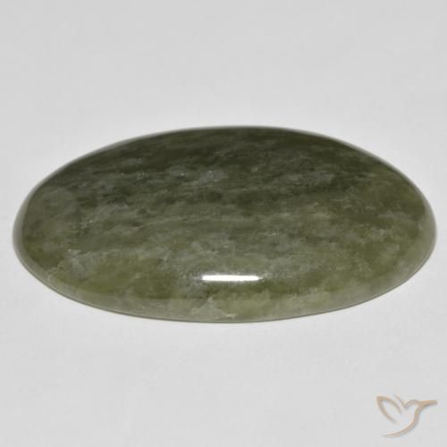 Idocrasio Verde scuro naturale da 44.46 ct, Ovale, Opaco