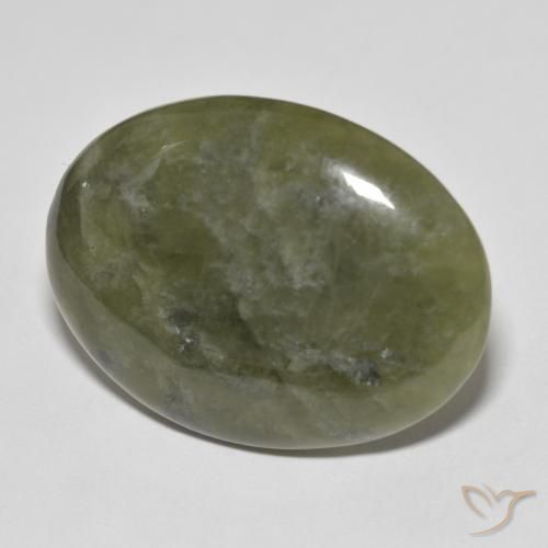 Idocrasio Verde scuro naturale da 37.66 ct, Ovale, Opaco