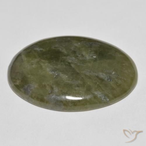 Idocrasio Verde scuro naturale da 37.66 ct, Ovale, Opaco
