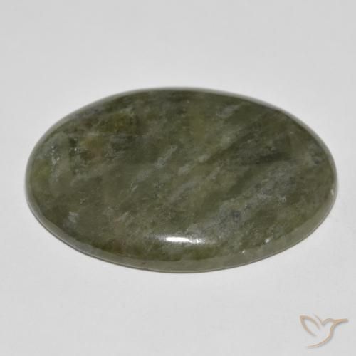 Idocrasio Verde scuro naturale da 44.18 ct, Ovale, Opaco