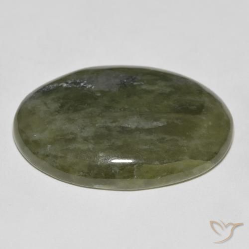 Idocrasio Verde caldo naturale da 34.32 ct, Ovale, Opaco