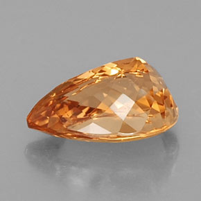 Topazio imperiale naturale arancione da 5,05 ct, taglio a pera, VS