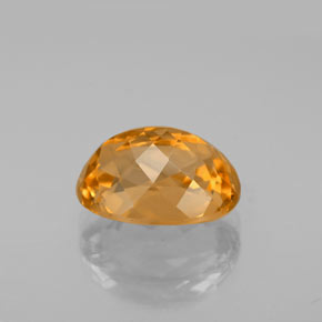 Topazio imperiale naturale arancione da 3,84 ct, taglio ovale, VVS