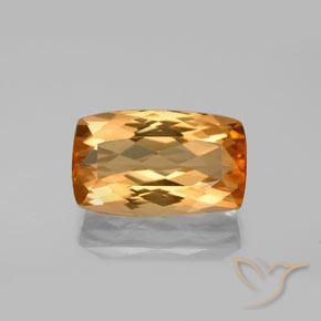 5.45ct Naturale Marrone arancio Topazio Imperiale, Cuscino, VVS