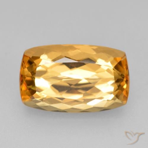 4.48ct Naturale Arancione brillante Topazio Imperiale, Cuscino, VVS