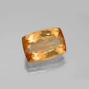 Topazio imperiale naturale arancione da 5,91 ct, taglio a cuscino, VVS