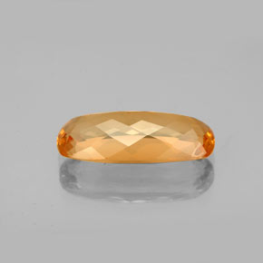 Topazio imperiale arancio medio-scuro naturale da 3,96 ct, taglio a cuscino, VVS