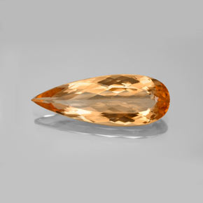 Topazio imperiale Arancione brillante naturale da 6.15 ct, Forma a pera, VVS