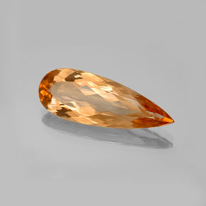 Topazio imperiale Arancione brillante naturale da 6.15 ct, Forma a pera, VVS