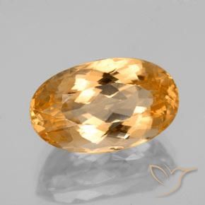 Topazio imperiale Arancione brillante naturale da 7.12 ct, Ovale, VVS-VS