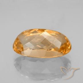 Topazio imperiale Arancione brillante naturale da 7.12 ct, Ovale, VVS-VS