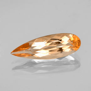 Topazio imperiale Arancio Medio naturale da 2.48 ct, Forma a pera, VVS-VS