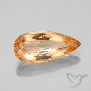 Topazio imperiale Arancione brillante naturale da 3.81 ct, Forma a pera, VVS