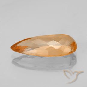 Topazio imperiale Arancione brillante naturale da 3.81 ct, Forma a pera, VVS