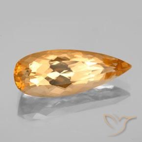 Topazio imperiale Arancio Medio naturale da 6.01 ct, Forma a pera, VVS