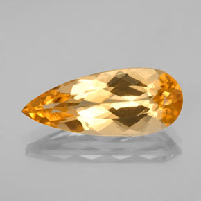 Topazio imperiale naturale arancione da 4,14 ct, taglio a pera, VVS