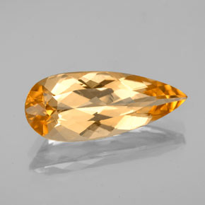 Topazio imperiale naturale arancione da 4,14 ct, taglio a pera, VVS