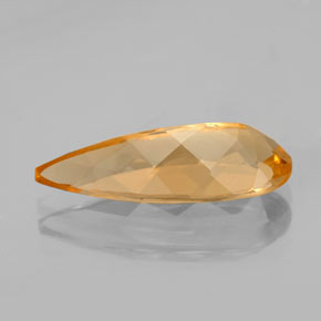 Topazio imperiale naturale arancione da 4,14 ct, taglio a pera, VVS