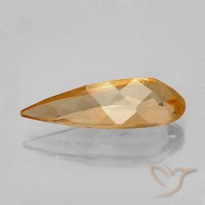 Topazio imperiale Arancia tigre naturale da 3.79 ct, Forma a pera, VVS-VS