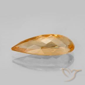 Topazio imperiale Arancio Intenso naturale da 5.41 ct, Forma a pera, VS