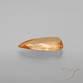Topazio imperiale Arancione brillante naturale da 3.80 ct, Forma a pera, VVS