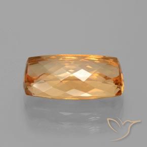 Topazio imperiale Arancio Intenso naturale da 6.29 ct, Cuscino, VVS