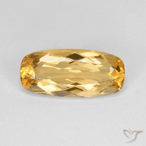 Topazio Imperiale Arancio dorato naturale da 3.96 ct, Cuscino, VVS