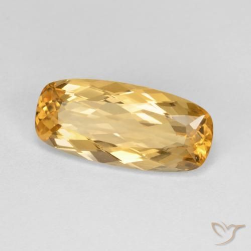 Topazio Imperiale Arancio dorato naturale da 3.96 ct, Cuscino, VVS