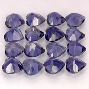 Iolite naturale blu da  ct, a forma di cuore, VVS-VS