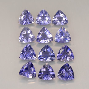 Gemme di Iolite Viola Blu naturale da  ct, Taglio trillion, VVS-VS