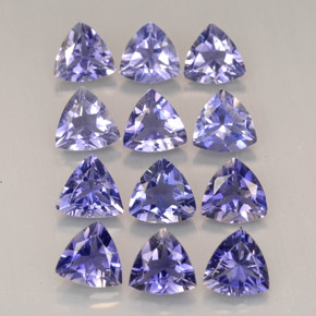 Gemme di Iolite Viola Blu naturale da  ct, Taglio trillion, VVS-VS