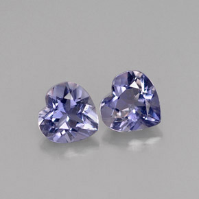 Iolite naturale blu da  ct, a forma di cuore, VVS-VS