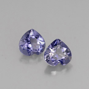 Iolite naturale blu da  ct, a forma di cuore, VVS-VS