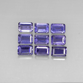 Iolite naturale blu da  ct, taglio smeraldo, VVS-VS