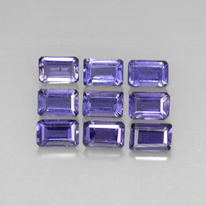Iolite naturale blu da  ct, taglio smeraldo, VVS-VS